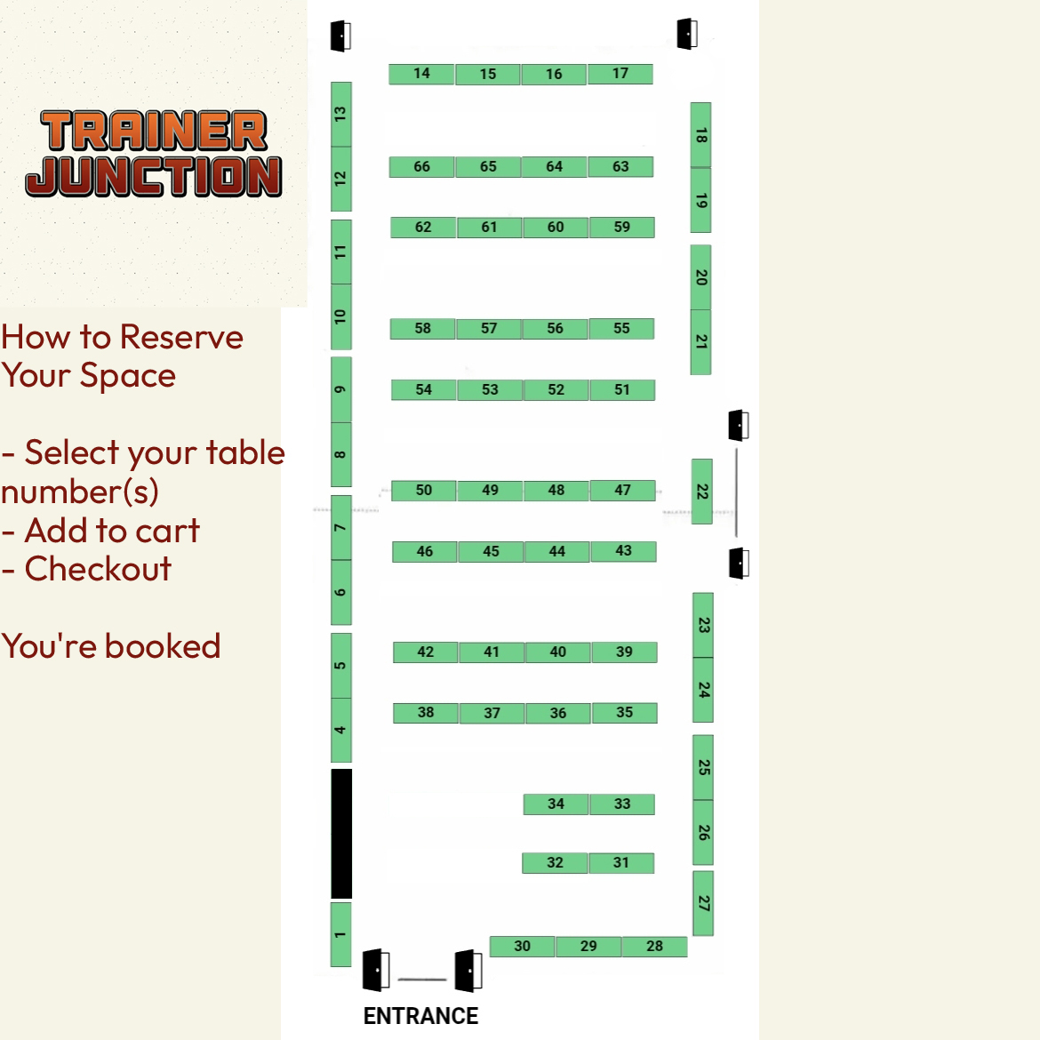 Trainer Junction Vendor Table – July 26 Civic Center - Image 2